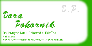 dora pokornik business card